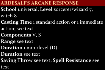 Ardesalf's Arcane Response